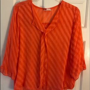 Blair Orange Chiffon Dress Shirt